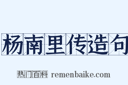 杨南里传造句是什么意思的图片
